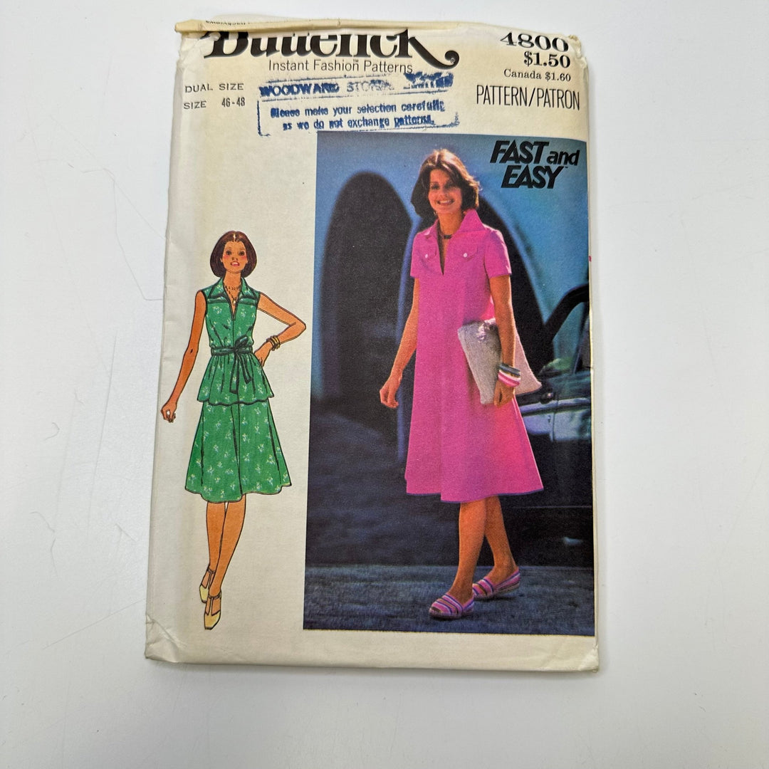 Sewing Pattern - Womenswear - Butterick 4800 - True Deadstock supplies Fabric by private - Sustainable Textile | FABCYCLE