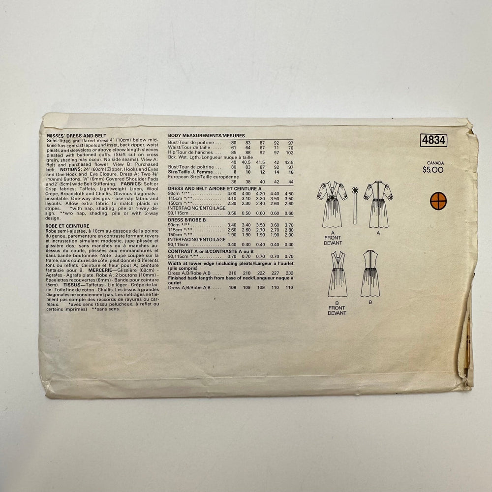 Sewing Pattern - Womenswear - Butterick 4834 - True Deadstock supplies Fabric by private - Sustainable Textile | FABCYCLE