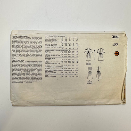 Sewing Pattern - Womenswear - Butterick 4834 - True Deadstock supplies Fabric by private - Sustainable Textile | FABCYCLE