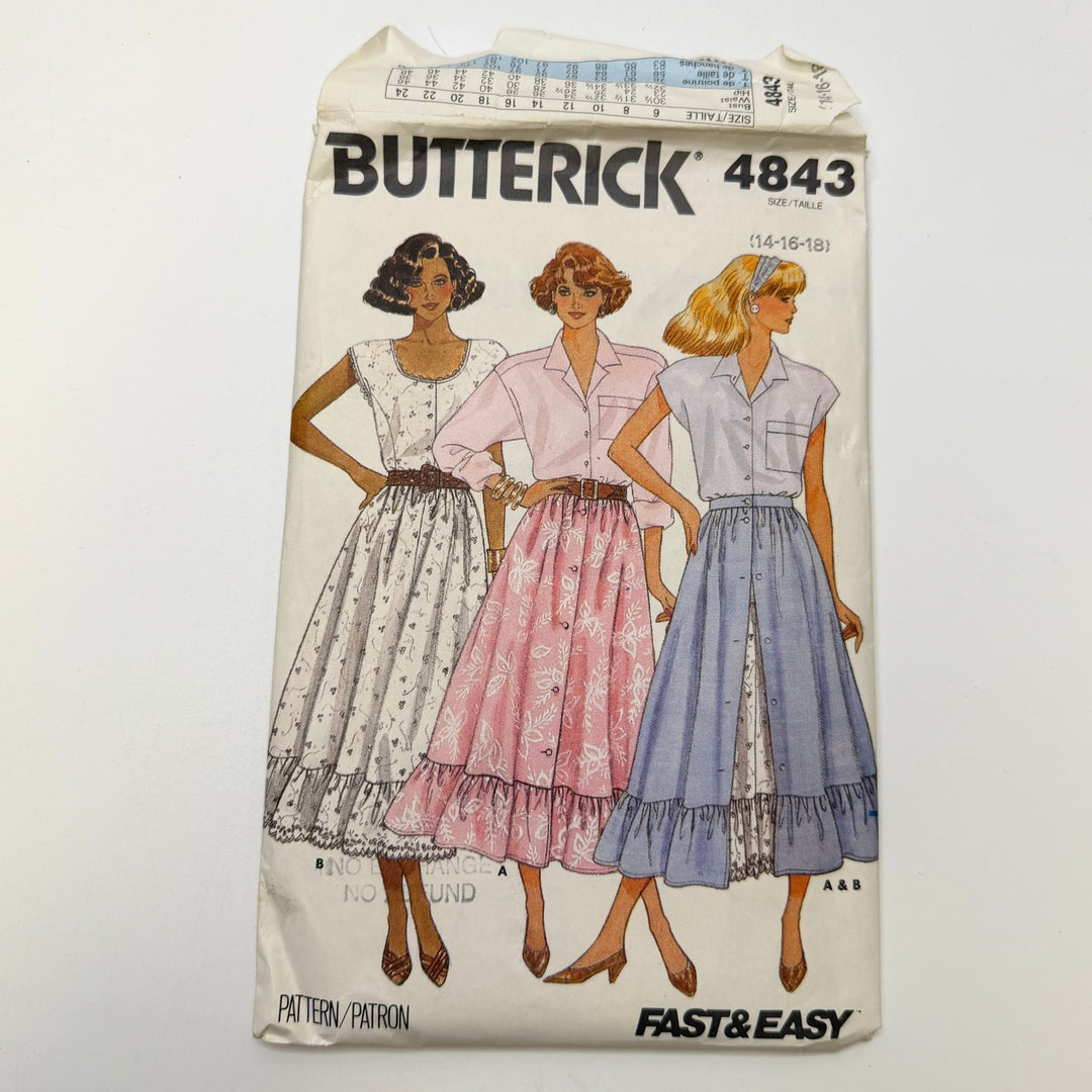 Sewing Pattern - Womenswear - Butterick 4843 - True Deadstock supplies Fabric by private - Sustainable Textile | FABCYCLE