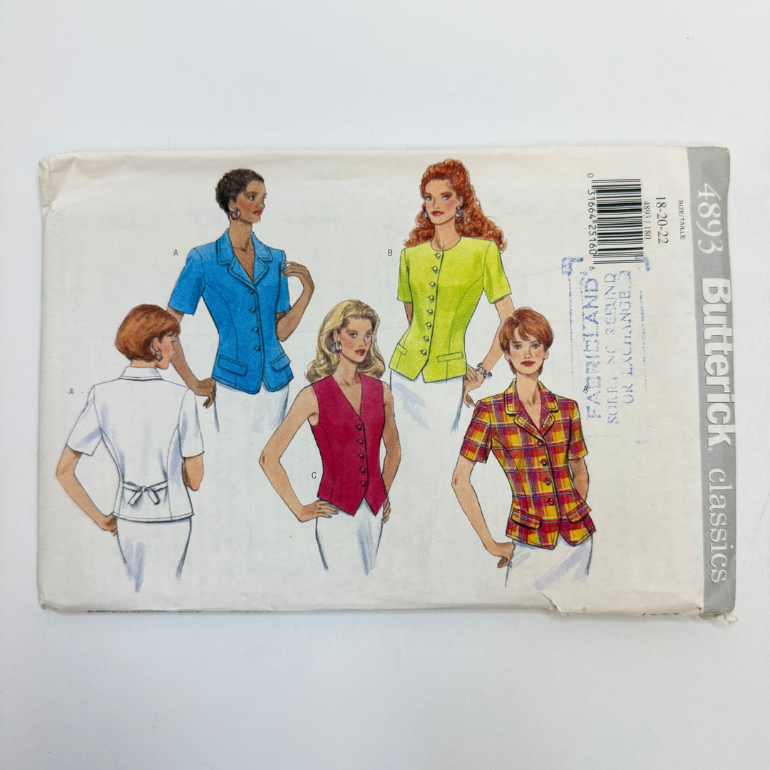 Sewing Pattern - Womenswear - Butterick 4893 - True Deadstock supplies Fabric by private - Sustainable Textile | FABCYCLE