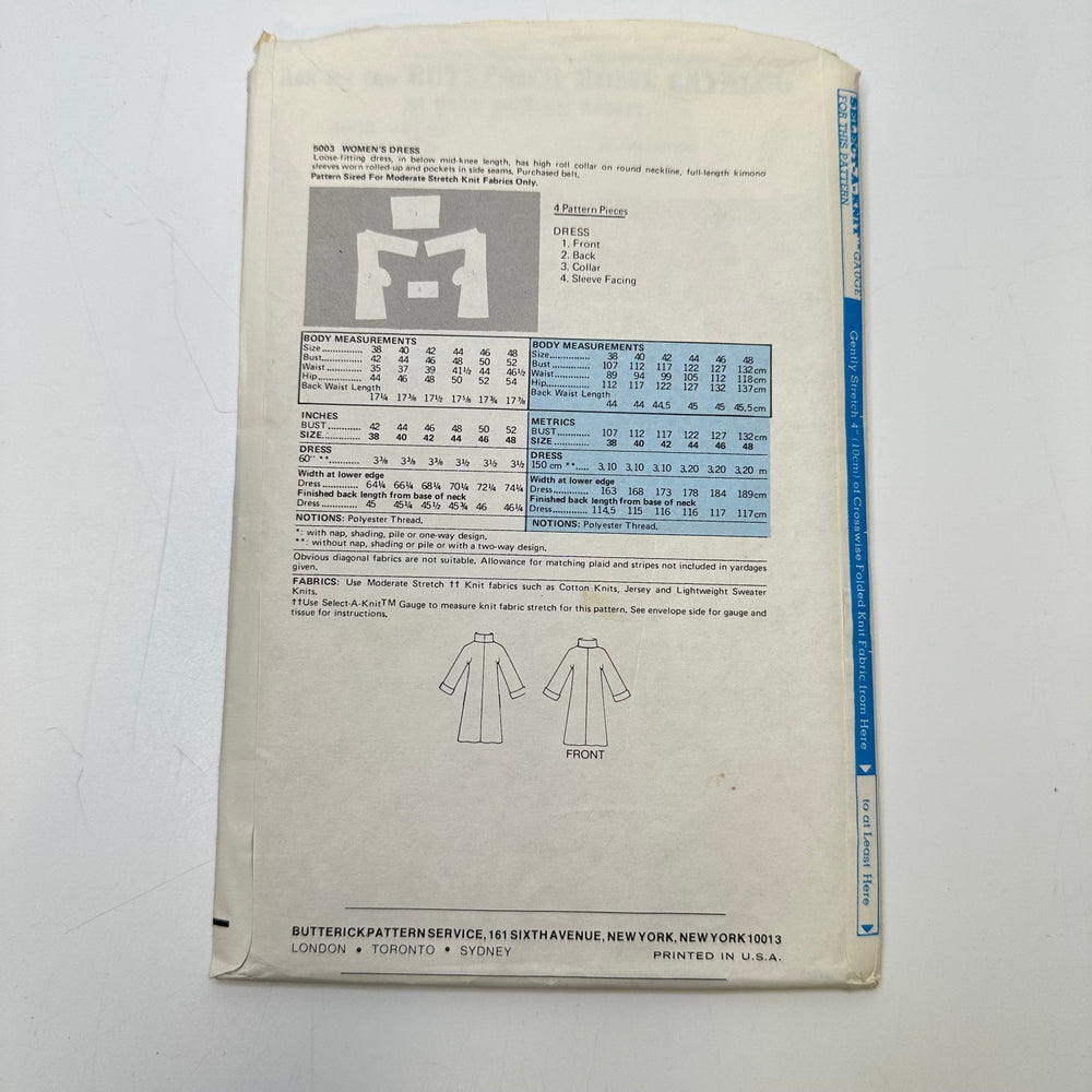 Sewing Pattern - Womenswear - Butterick 5003 - True Deadstock supplies Fabric by private - Sustainable Textile | FABCYCLE