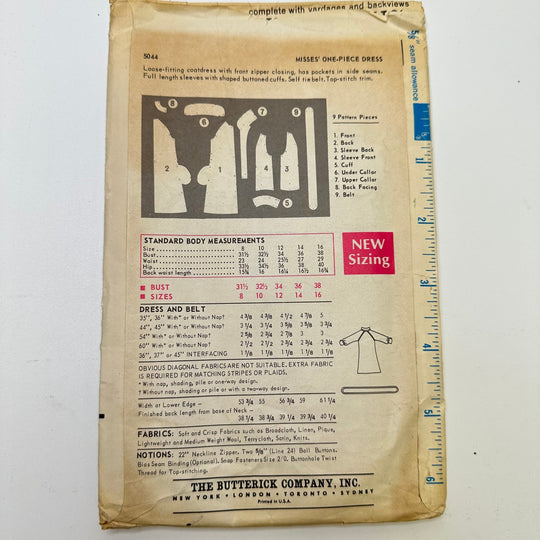 Sewing Pattern - Womenswear - Butterick 5044 - True Deadstock supplies Fabric by private - Sustainable Textile | FABCYCLE