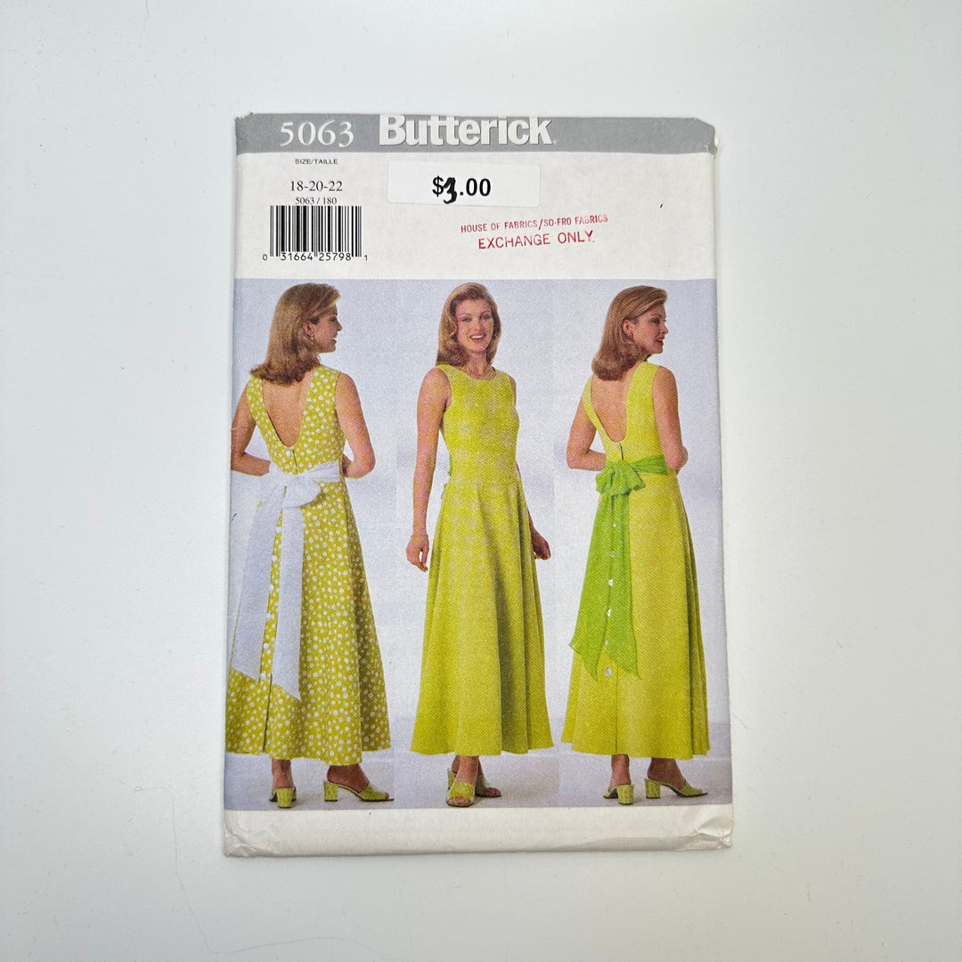Sewing Pattern - Womenswear - Butterick 5063 - True Deadstock supplies Fabric by private - Sustainable Textile | FABCYCLE