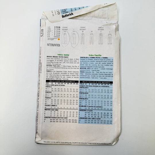 Sewing Pattern - Womenswear - Butterick 5210 - True Deadstock supplies Fabric by private - Sustainable Textile | FABCYCLE