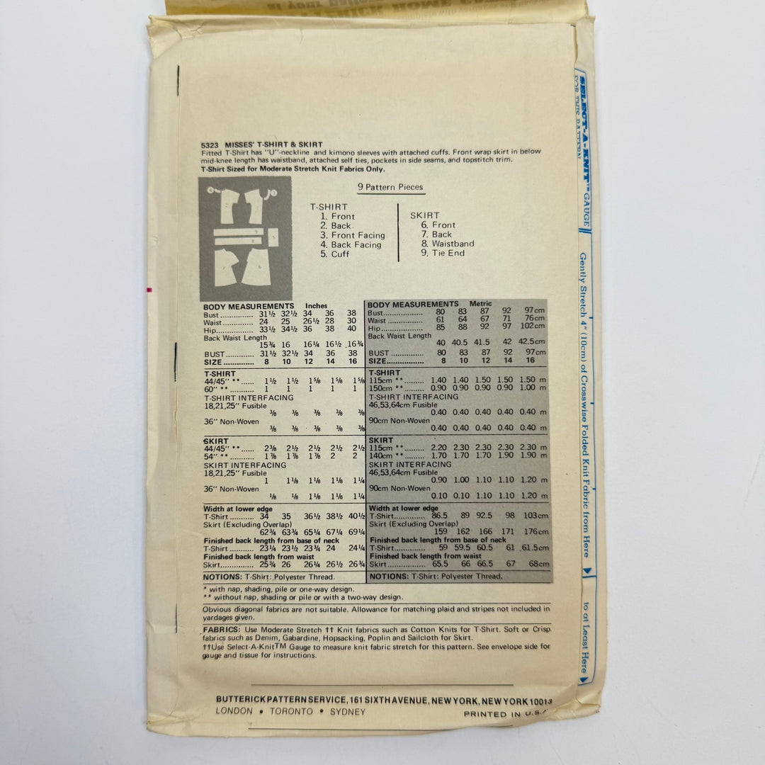 Sewing Pattern - Womenswear - Butterick 5323 - True Deadstock supplies Fabric by private - Sustainable Textile | FABCYCLE