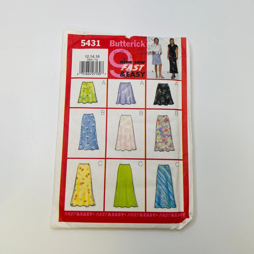 Sewing Pattern - Womenswear - Butterick 5431 - True Deadstock supplies Fabric by private - Sustainable Textile | FABCYCLE