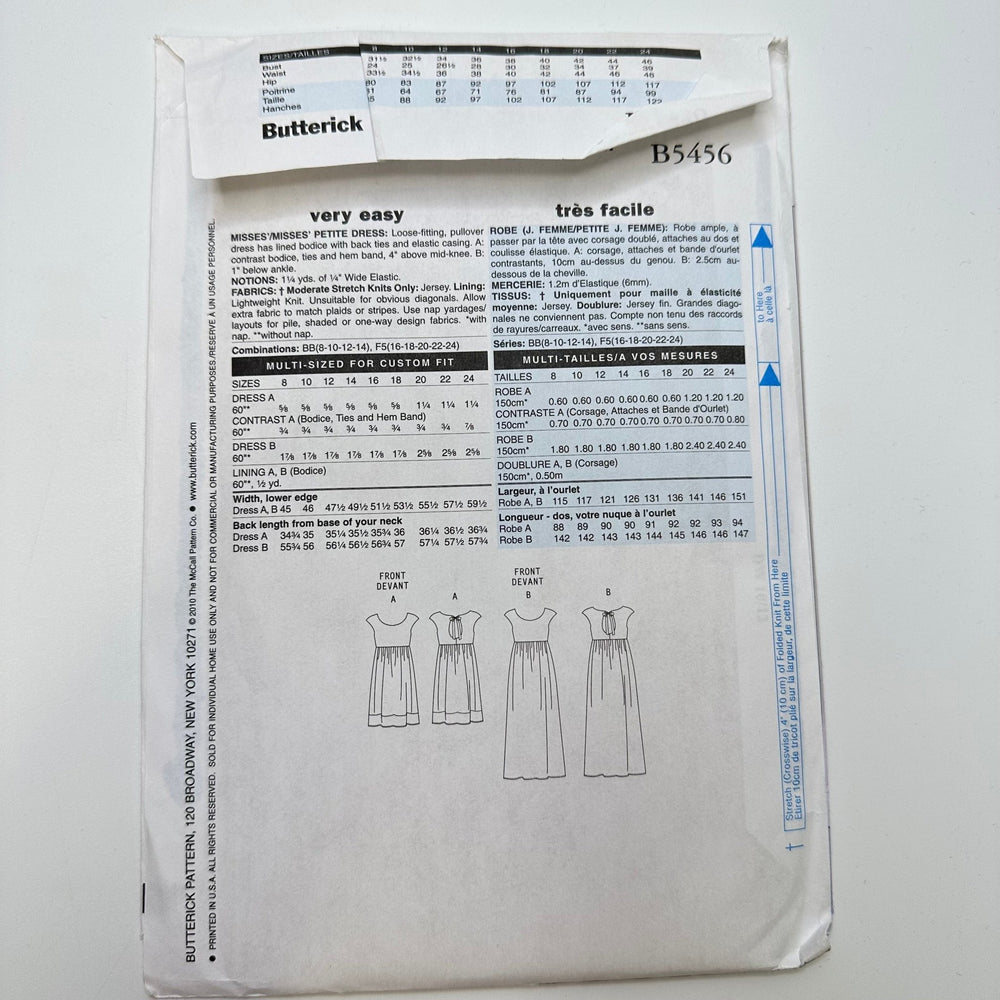 Sewing Pattern - Womenswear - Butterick 5456 - True Deadstock supplies Fabric by private - Sustainable Textile | FABCYCLE