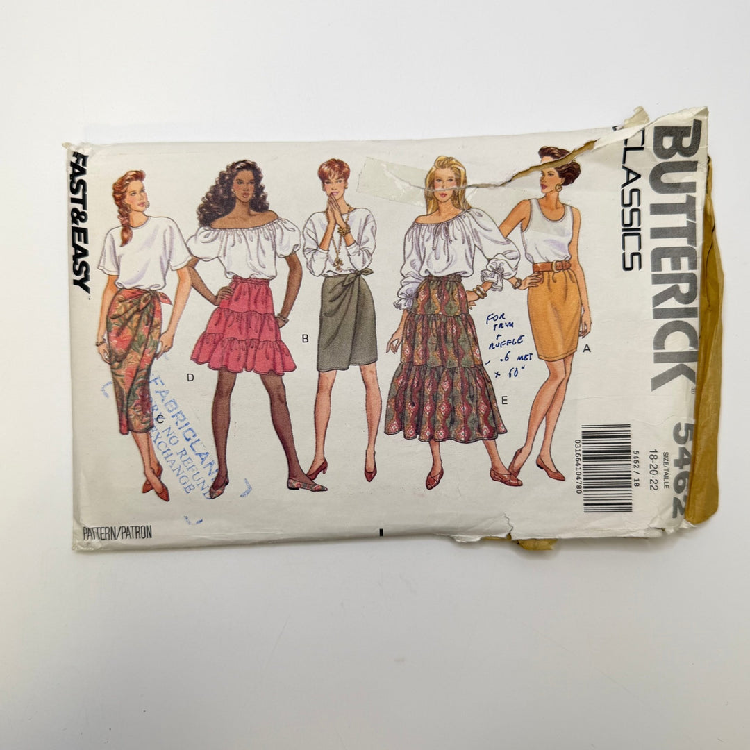 Sewing Pattern - Womenswear - Butterick 5462 - True Deadstock supplies Fabric by private - Sustainable Textile | FABCYCLE