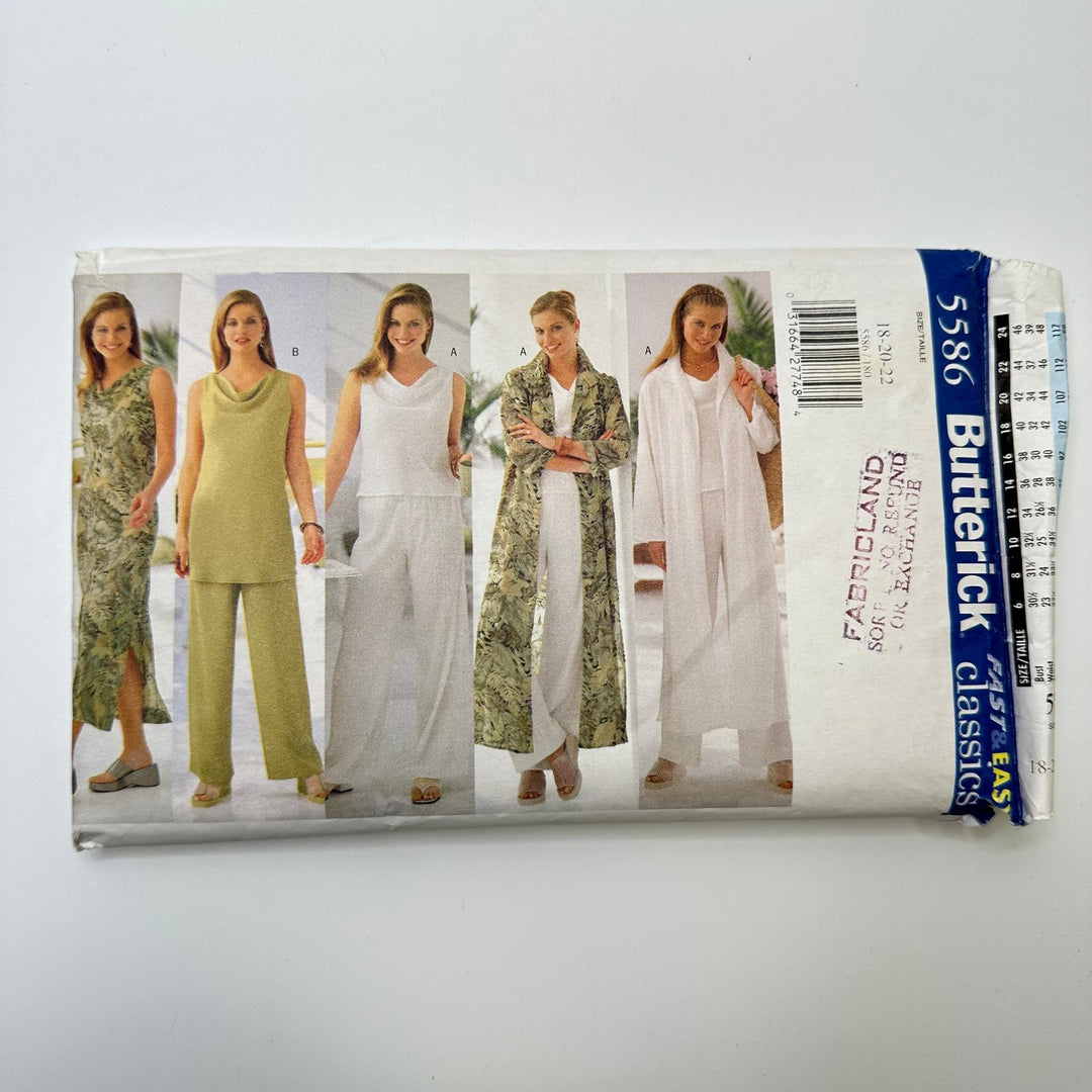 Sewing Pattern - Womenswear - Butterick 5586 - True Deadstock supplies Fabric by private - Sustainable Textile | FABCYCLE
