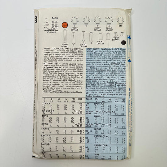 Sewing Pattern - Womenswear - Butterick 5602 - True Deadstock supplies Fabric by private - Sustainable Textile | FABCYCLE