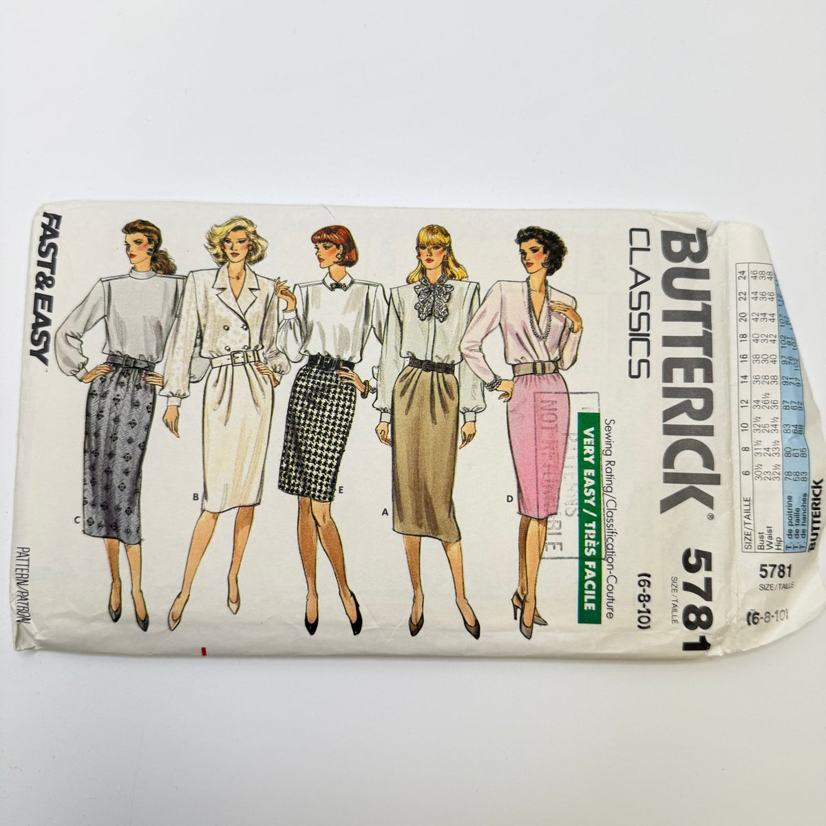 Sewing Pattern - Womenswear - Butterick 5781 - True Deadstock supplies Fabric by private - Sustainable Textile | FABCYCLE
