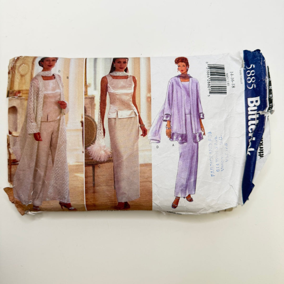 Sewing Pattern - Womenswear - Butterick 5885 - True Deadstock supplies Fabric by private - Sustainable Textile | FABCYCLE