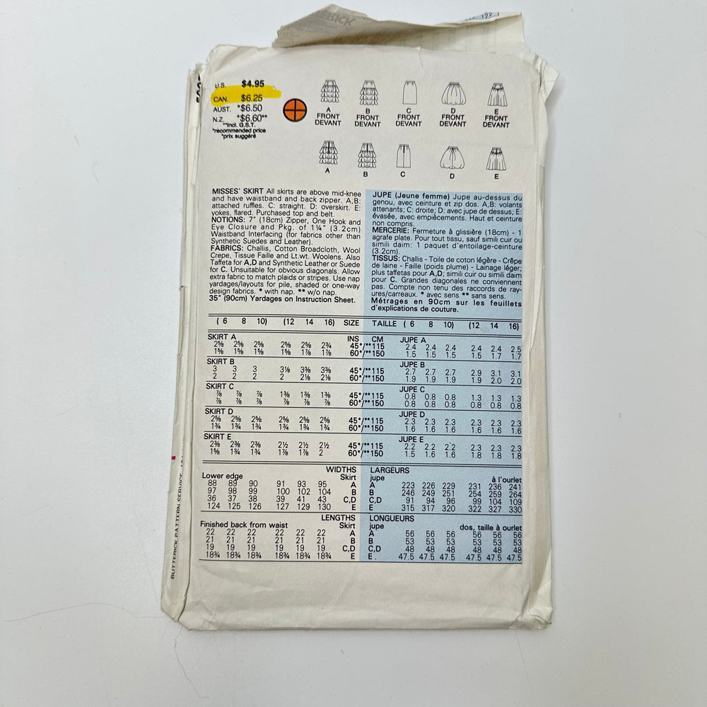Sewing Pattern - Womenswear - Butterick 5907 - True Deadstock supplies Fabric by private - Sustainable Textile | FABCYCLE