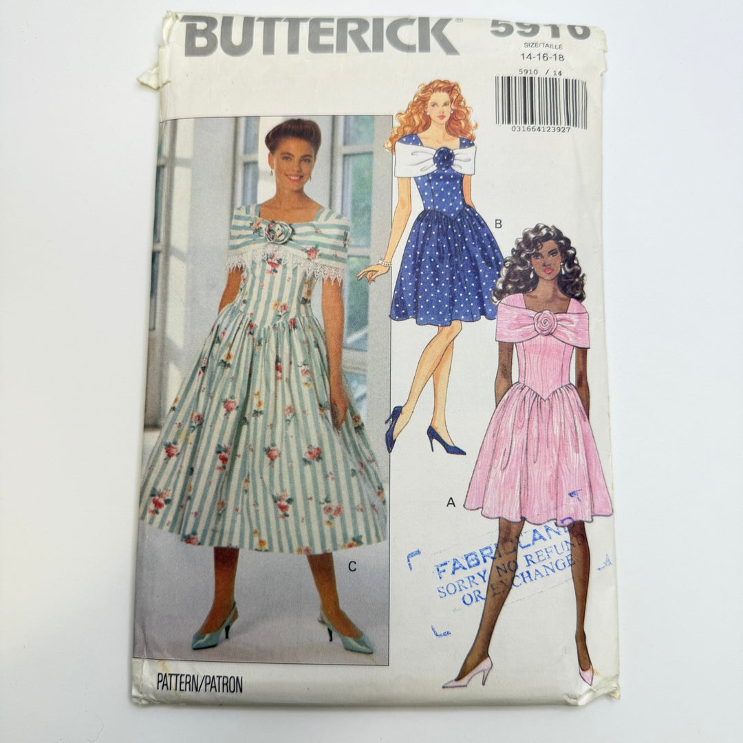 Sewing Pattern - Womenswear - Butterick 5910 - True Deadstock supplies Fabric by private - Sustainable Textile | FABCYCLE
