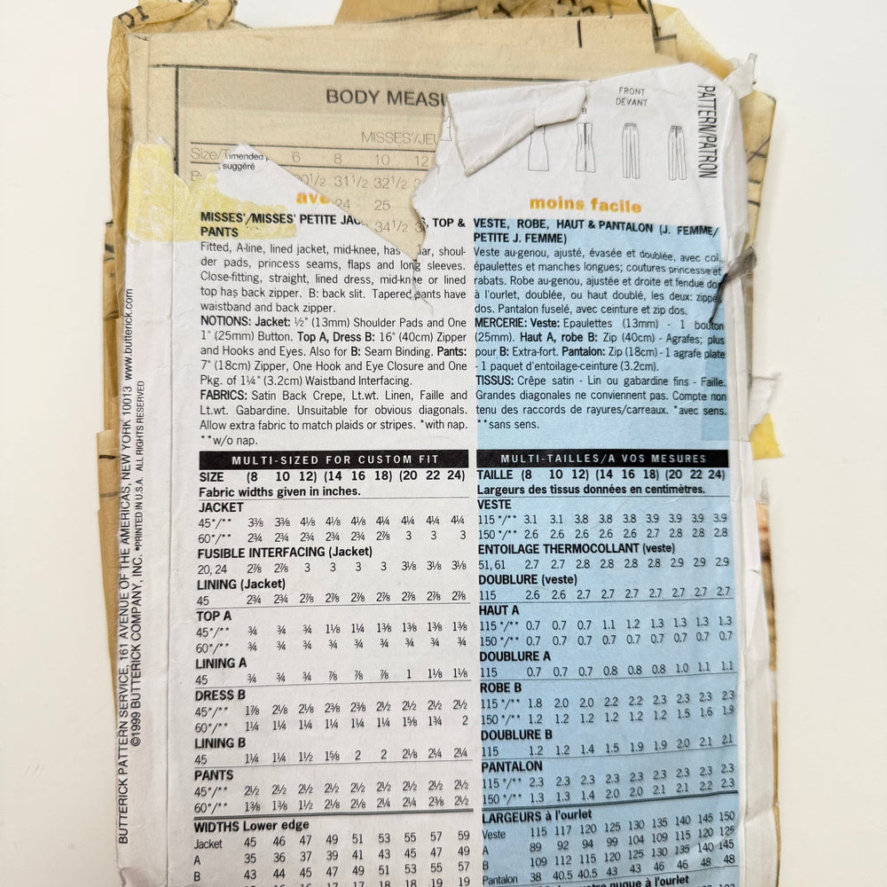Sewing Pattern - Womenswear - Butterick 6001 - True Deadstock supplies Fabric by private - Sustainable Textile | FABCYCLE