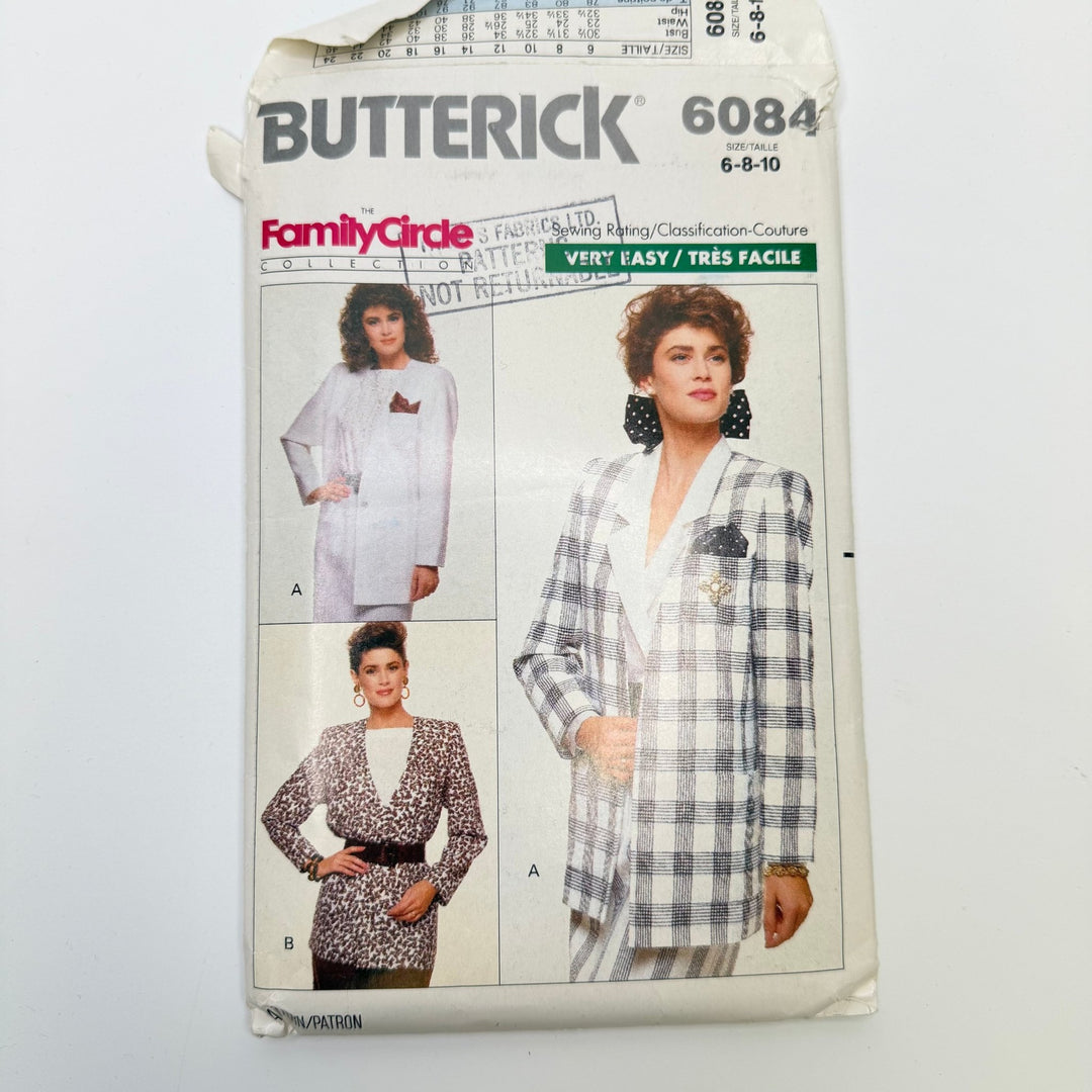 Sewing Pattern - Womenswear - Butterick 6084 - True Deadstock supplies Fabric by private - Sustainable Textile | FABCYCLE