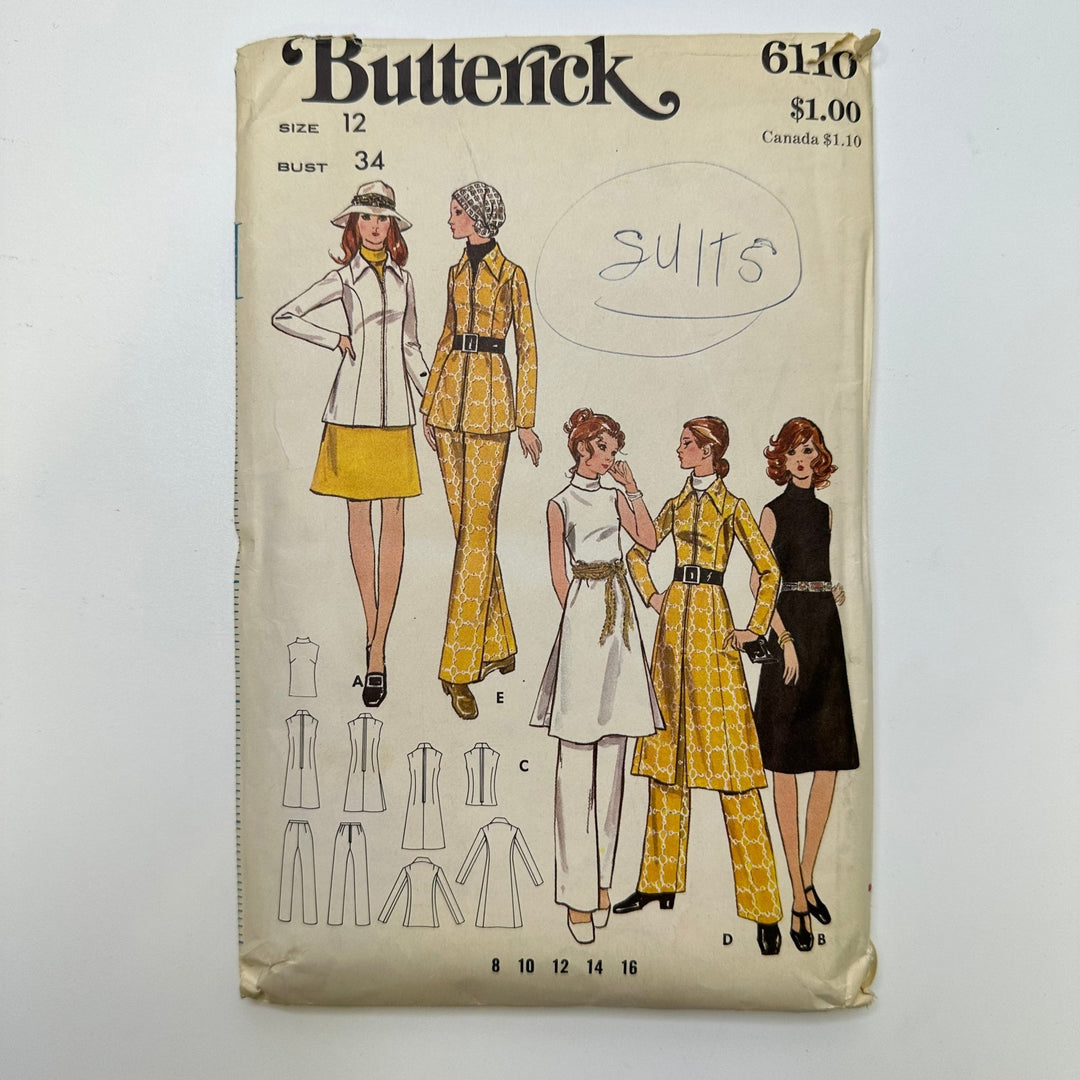 Sewing Pattern - Womenswear - Butterick 6110 - True Deadstock supplies Fabric by private - Sustainable Textile | FABCYCLE