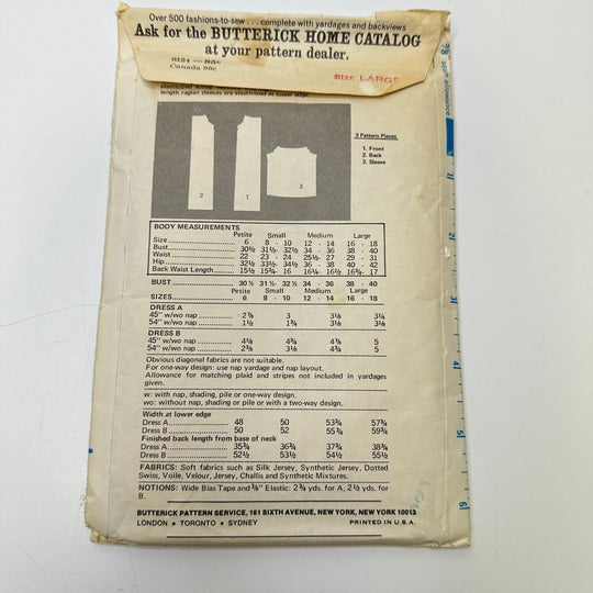 Sewing Pattern - Womenswear - Butterick 6124 - True Deadstock supplies Fabric by private - Sustainable Textile | FABCYCLE