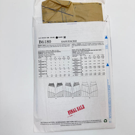 Sewing Pattern - Womenswear - Butterick 6180 - True Deadstock supplies Fabric by private - Sustainable Textile | FABCYCLE