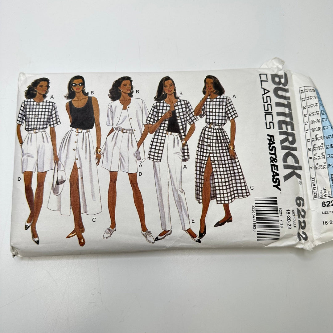 Sewing Pattern - Womenswear - Butterick 6222 - True Deadstock supplies Fabric by private - Sustainable Textile | FABCYCLE