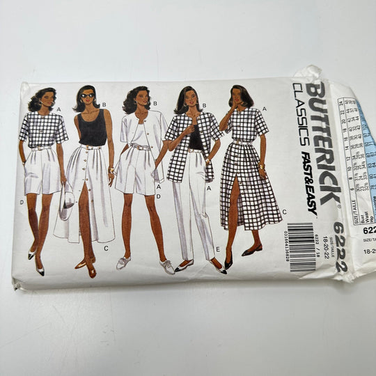 Sewing Pattern - Womenswear - Butterick 6222 - True Deadstock supplies Fabric by private - Sustainable Textile | FABCYCLE