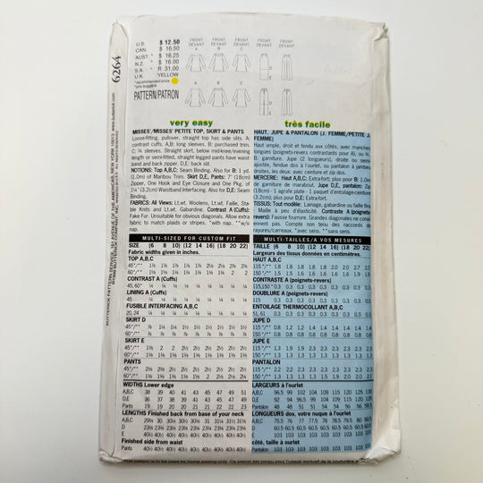 Sewing Pattern - Womenswear - Butterick 6264 - True Deadstock supplies Fabric by private - Sustainable Textile | FABCYCLE