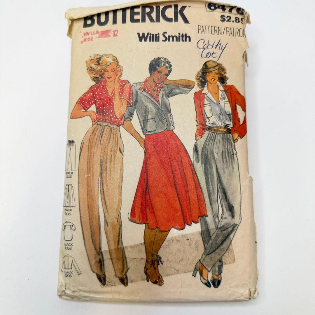 Sewing Pattern - Womenswear - Butterick 6476 - True Deadstock supplies Fabric by private - Sustainable Textile | FABCYCLE