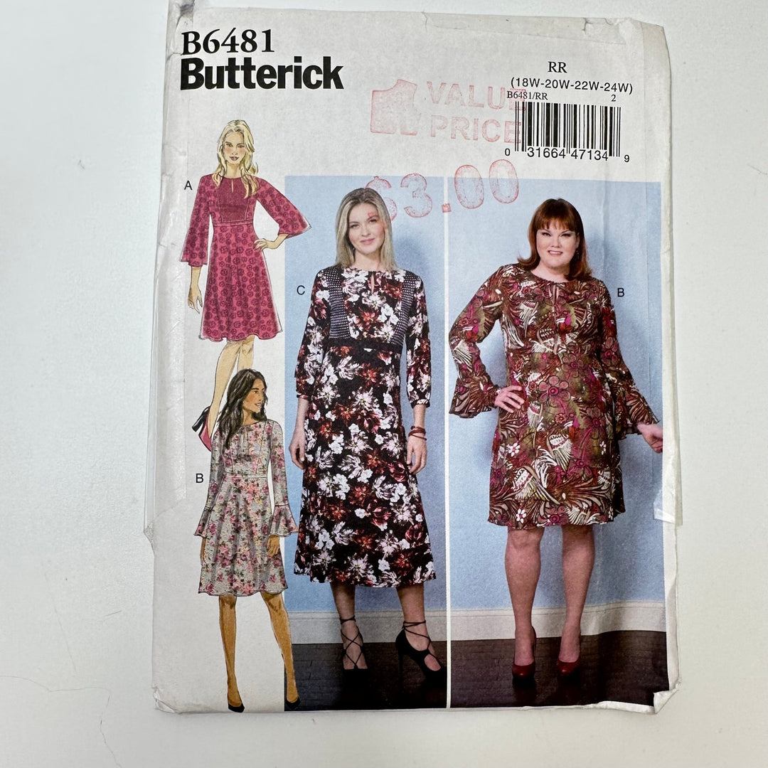 Sewing Pattern - Womenswear - Butterick 6481 - True Deadstock supplies Fabric by private - Sustainable Textile | FABCYCLE