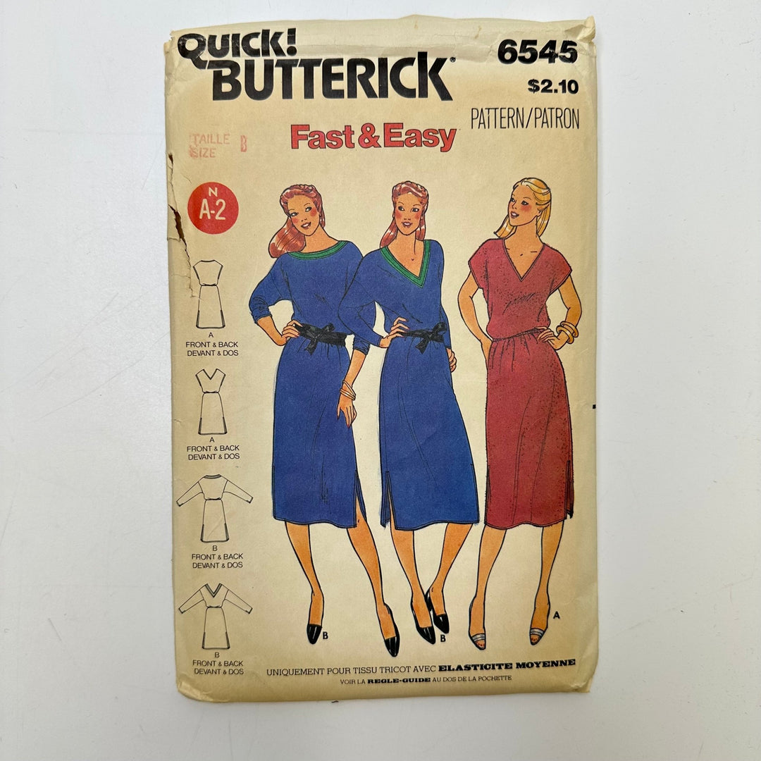 Sewing Pattern - Womenswear - Butterick 6545 - True Deadstock supplies Fabric by private - Sustainable Textile | FABCYCLE