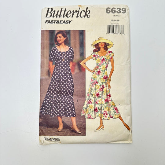Sewing Pattern - Womenswear - Butterick 6639 - True Deadstock supplies Fabric by private - Sustainable Textile | FABCYCLE