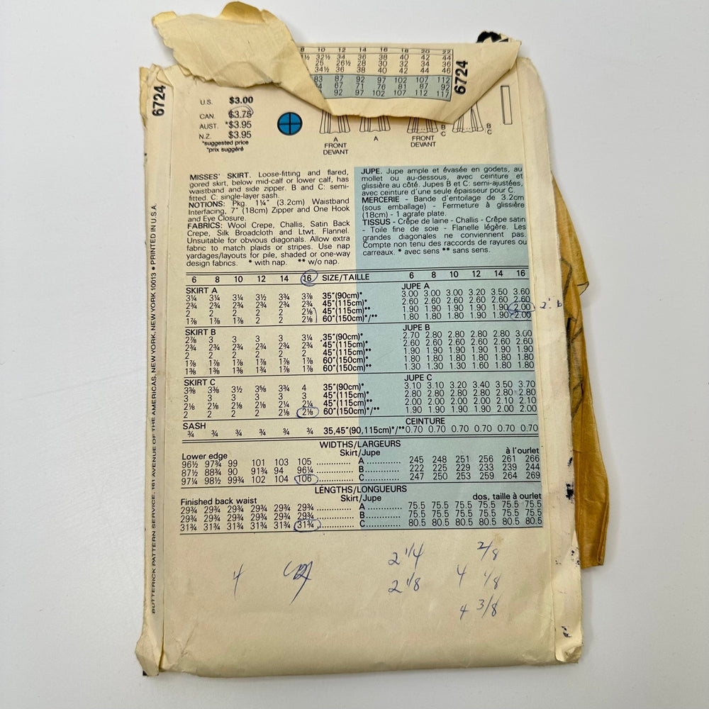 Sewing Pattern - Womenswear - Butterick 6724 - True Deadstock supplies Fabric by private - Sustainable Textile | FABCYCLE