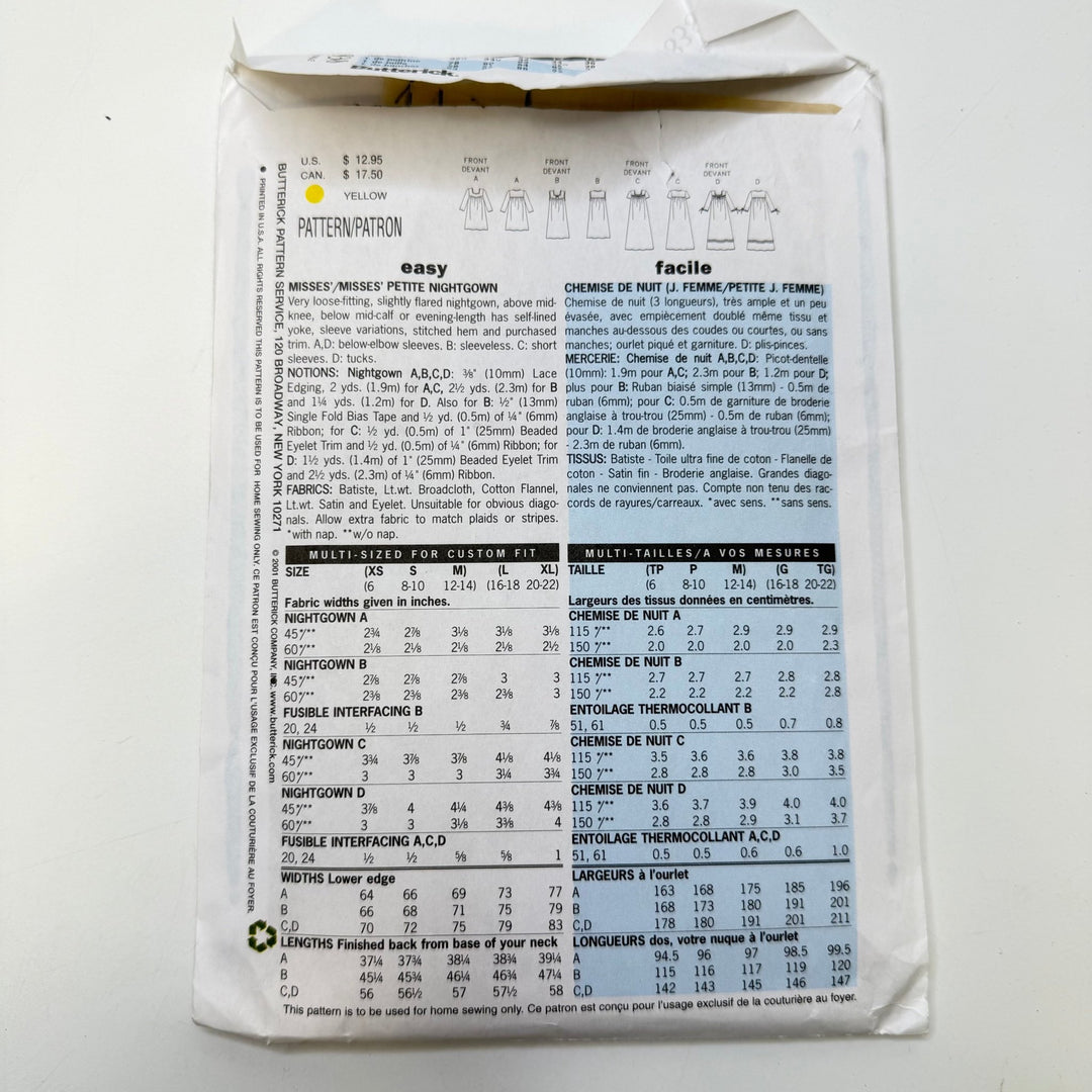 Sewing Pattern - Womenswear - Butterick 6838 - True Deadstock supplies Fabric by private - Sustainable Textile | FABCYCLE