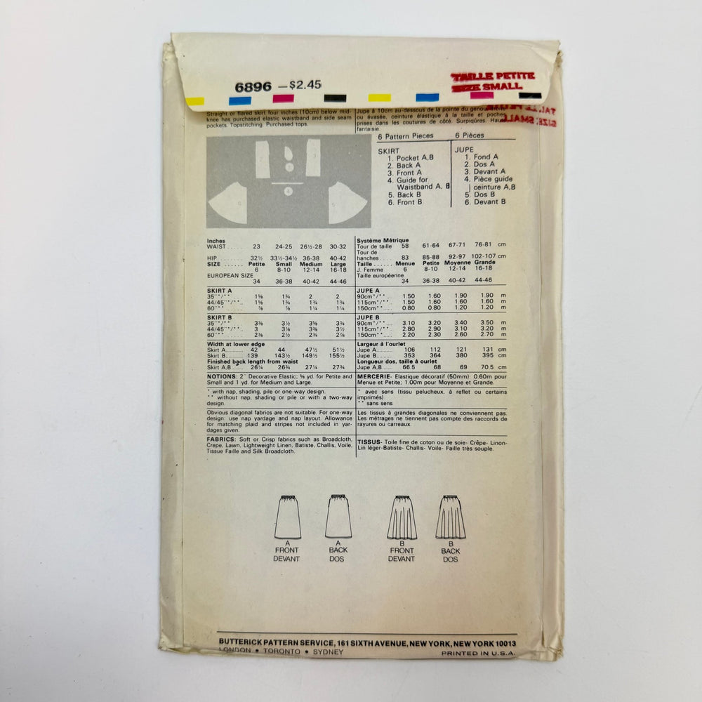 Sewing Pattern - Womenswear - Butterick 6896 - True Deadstock supplies Fabric by private - Sustainable Textile | FABCYCLE