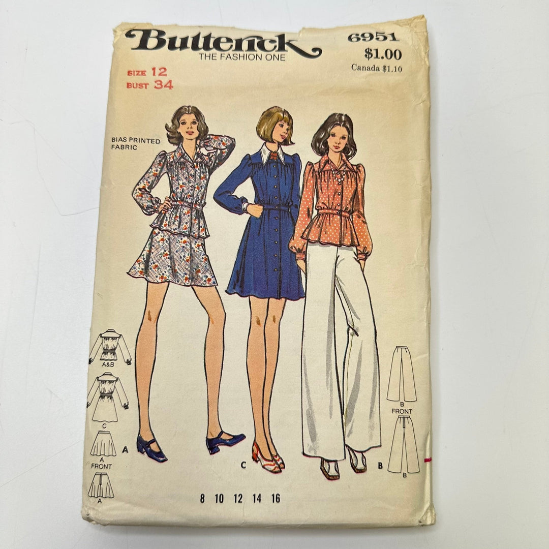 Sewing Pattern - Womenswear - Butterick 6951 - True Deadstock supplies Fabric by private - Sustainable Textile | FABCYCLE