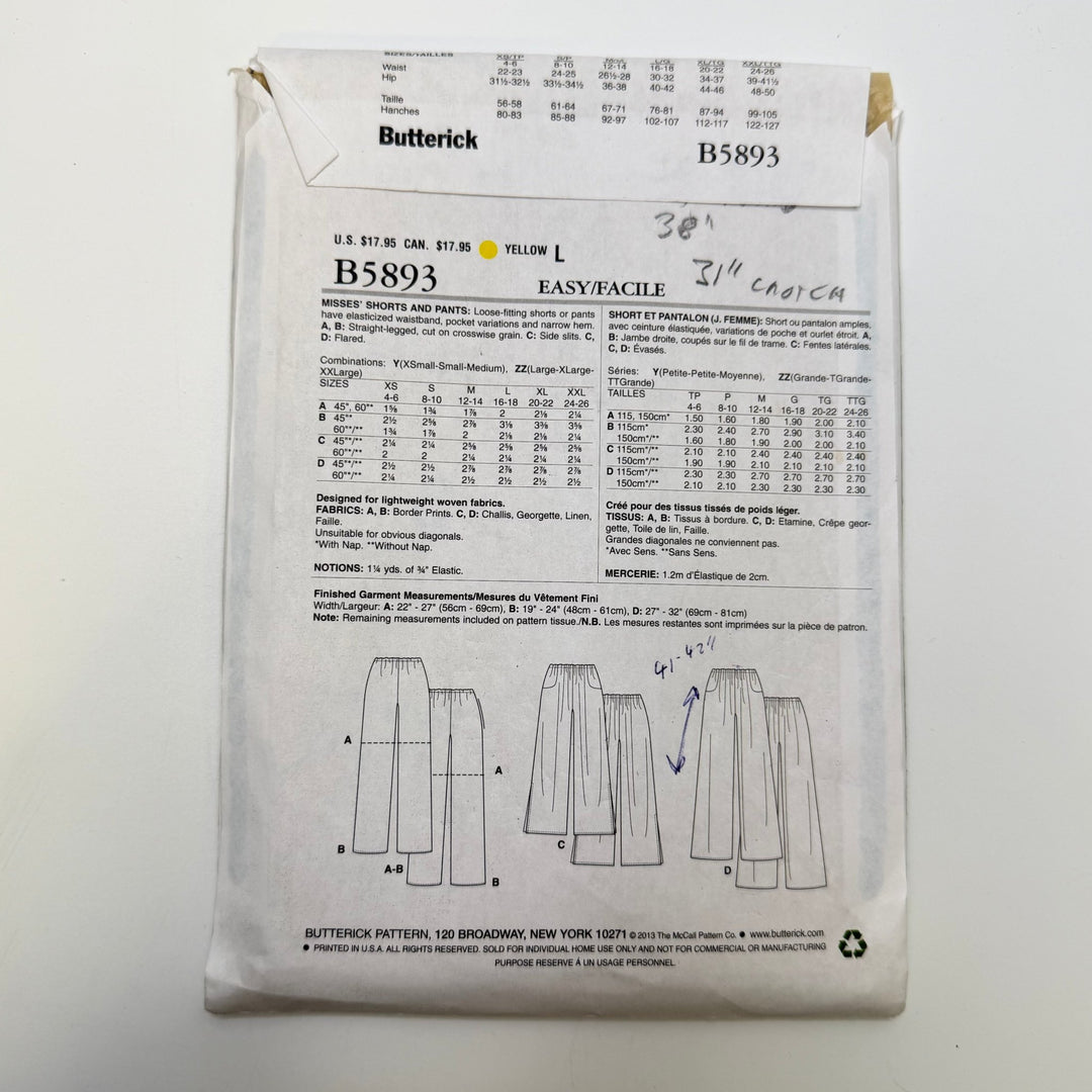 Sewing Pattern - Womenswear - Butterick B5893 - True Deadstock supplies Fabric by private - Sustainable Textile | FABCYCLE