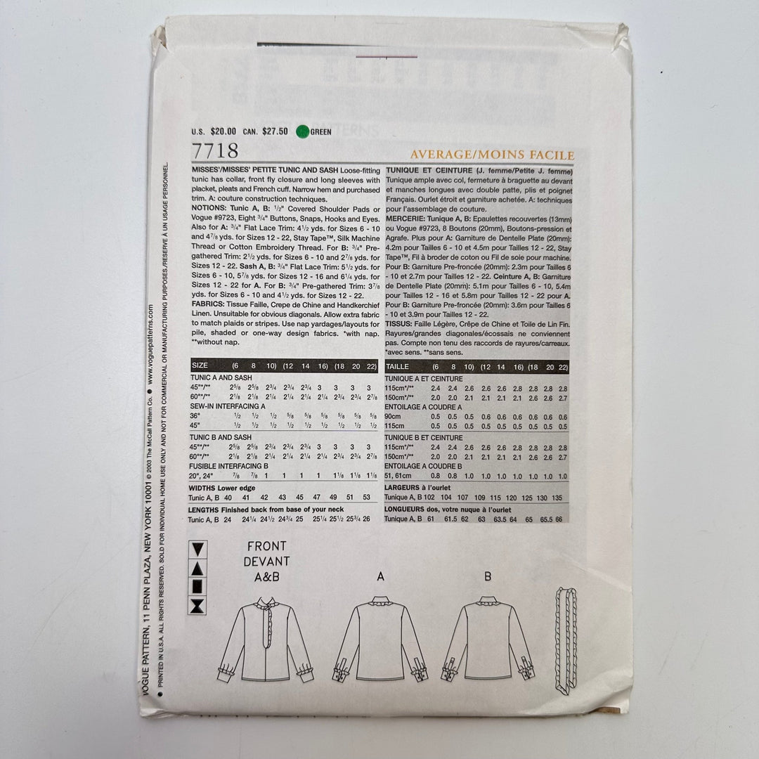 Sewing Pattern - Womenswear - Claire Shaeffer Custom Couture 7718 - True Deadstock supplies Fabric by private - Sustainable Textile | FABCYCLE