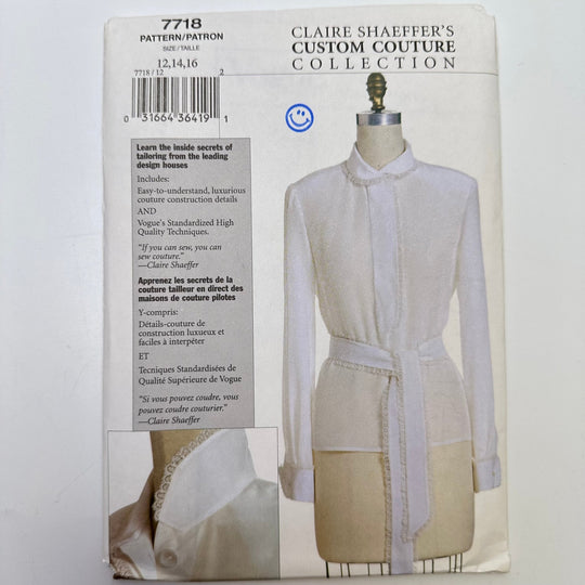 Sewing Pattern - Womenswear - Claire Shaeffer Custom Couture 7718 - True Deadstock supplies Fabric by private - Sustainable Textile | FABCYCLE