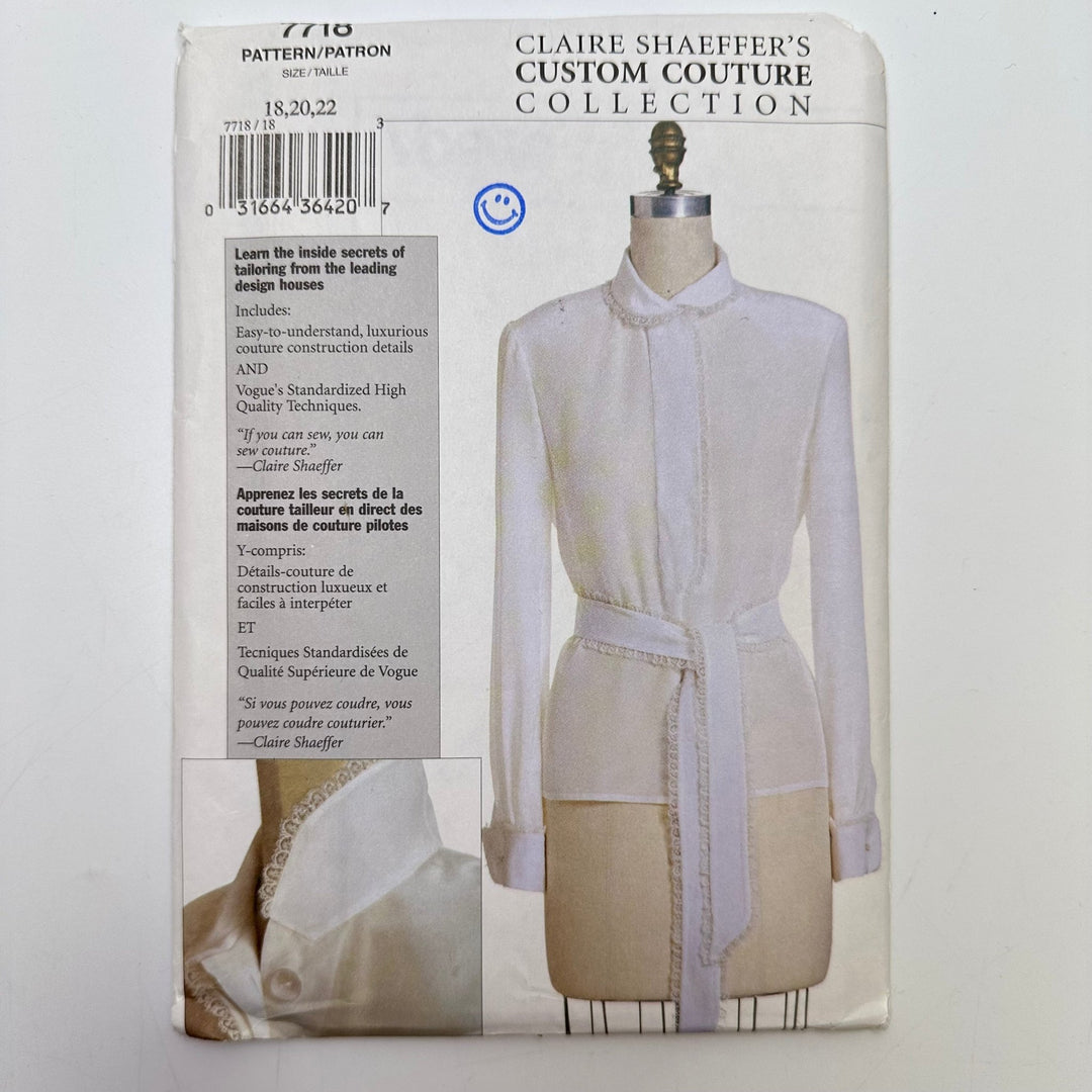 Sewing Pattern - Womenswear - Claire Shaeffer Custom Couture 7718 - True Deadstock supplies Fabric by private - Sustainable Textile | FABCYCLE