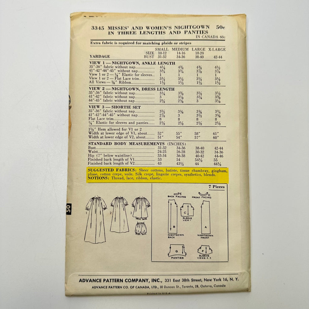 Sewing Pattern - Womenswear - Easy Sew 3345 - True Deadstock supplies Fabric by private - Sustainable Textile | FABCYCLE