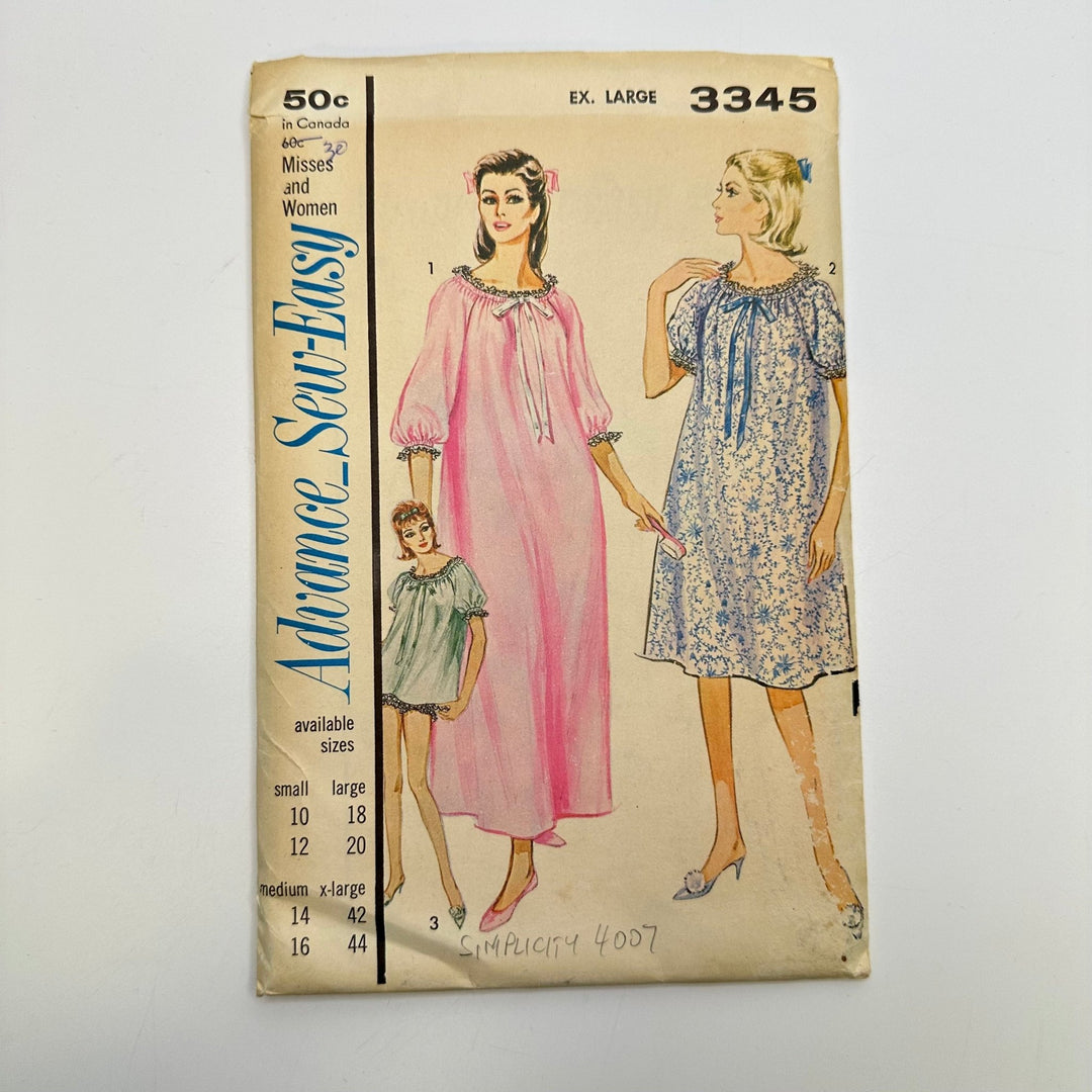 Sewing Pattern - Womenswear - Easy Sew 3345 - True Deadstock supplies Fabric by private - Sustainable Textile | FABCYCLE