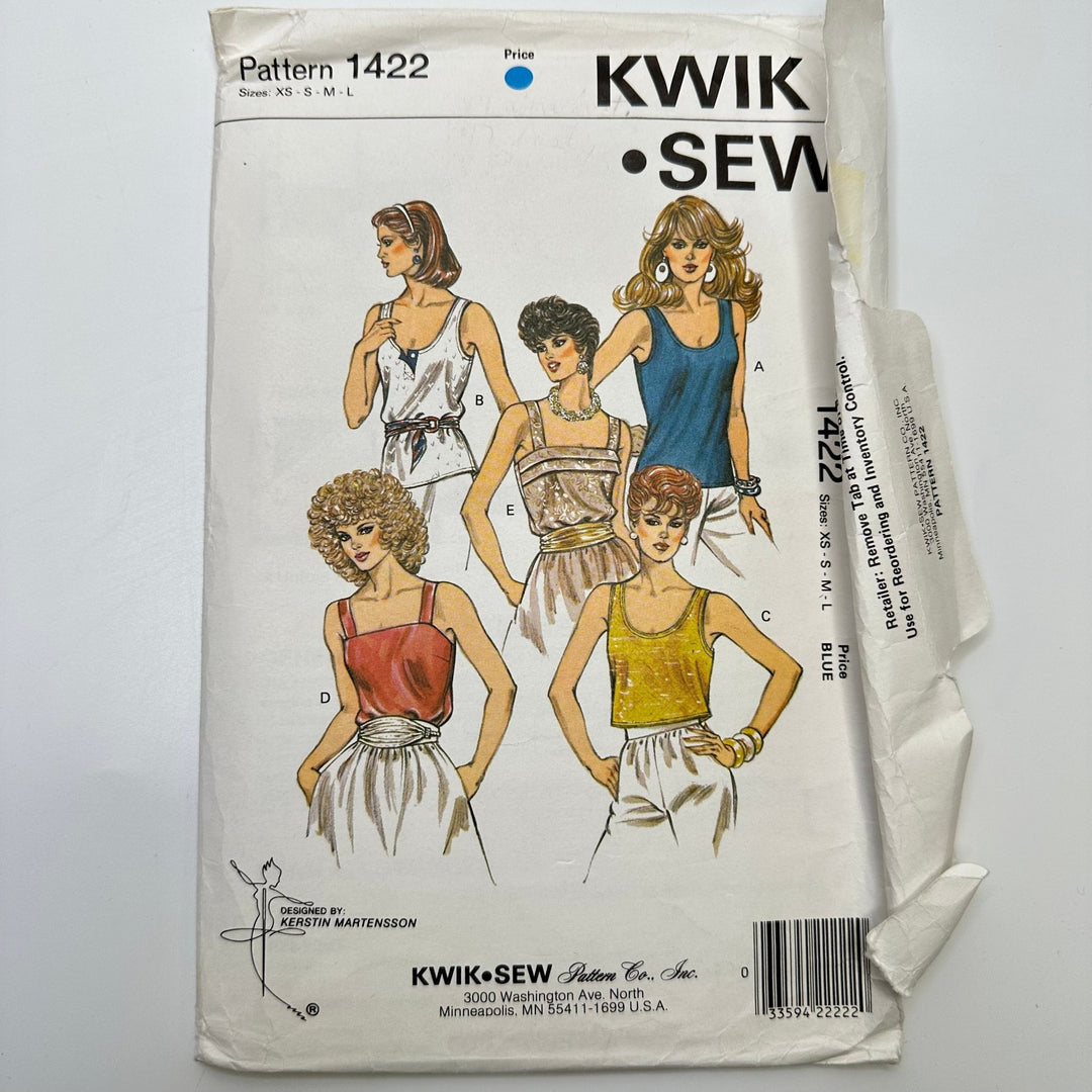 Sewing Pattern - Womenswear - Kwik Sew 1422 - True Deadstock supplies Fabric by private - Sustainable Textile | FABCYCLE