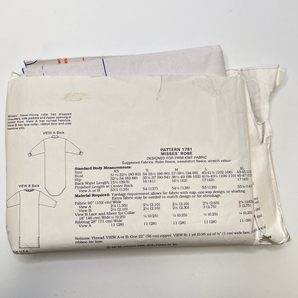 Sewing Pattern - Womenswear - Kwik Sew 1781 - True Deadstock supplies Fabric by private - Sustainable Textile | FABCYCLE