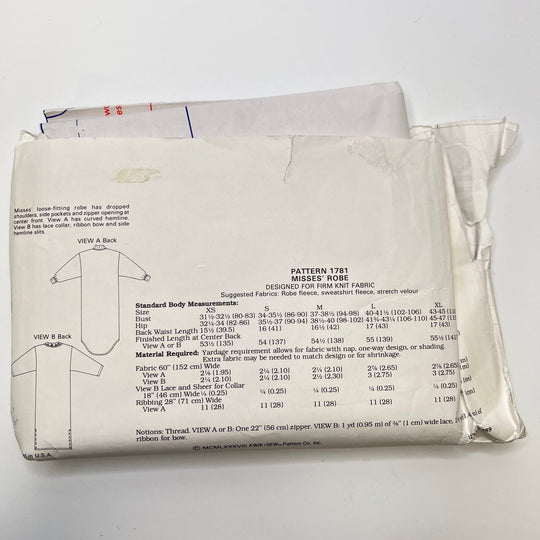 Sewing Pattern - Womenswear - Kwik Sew 1781 - True Deadstock supplies Fabric by private - Sustainable Textile | FABCYCLE