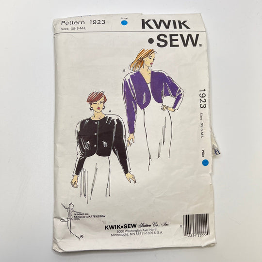 Sewing Pattern - Womenswear - Kwik Sew 1923 - True Deadstock supplies Fabric by private - Sustainable Textile | FABCYCLE