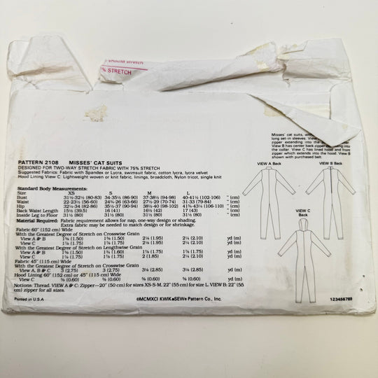 Sewing Pattern - Womenswear - Kwik Sew 2108 - True Deadstock supplies Fabric by private - Sustainable Textile | FABCYCLE