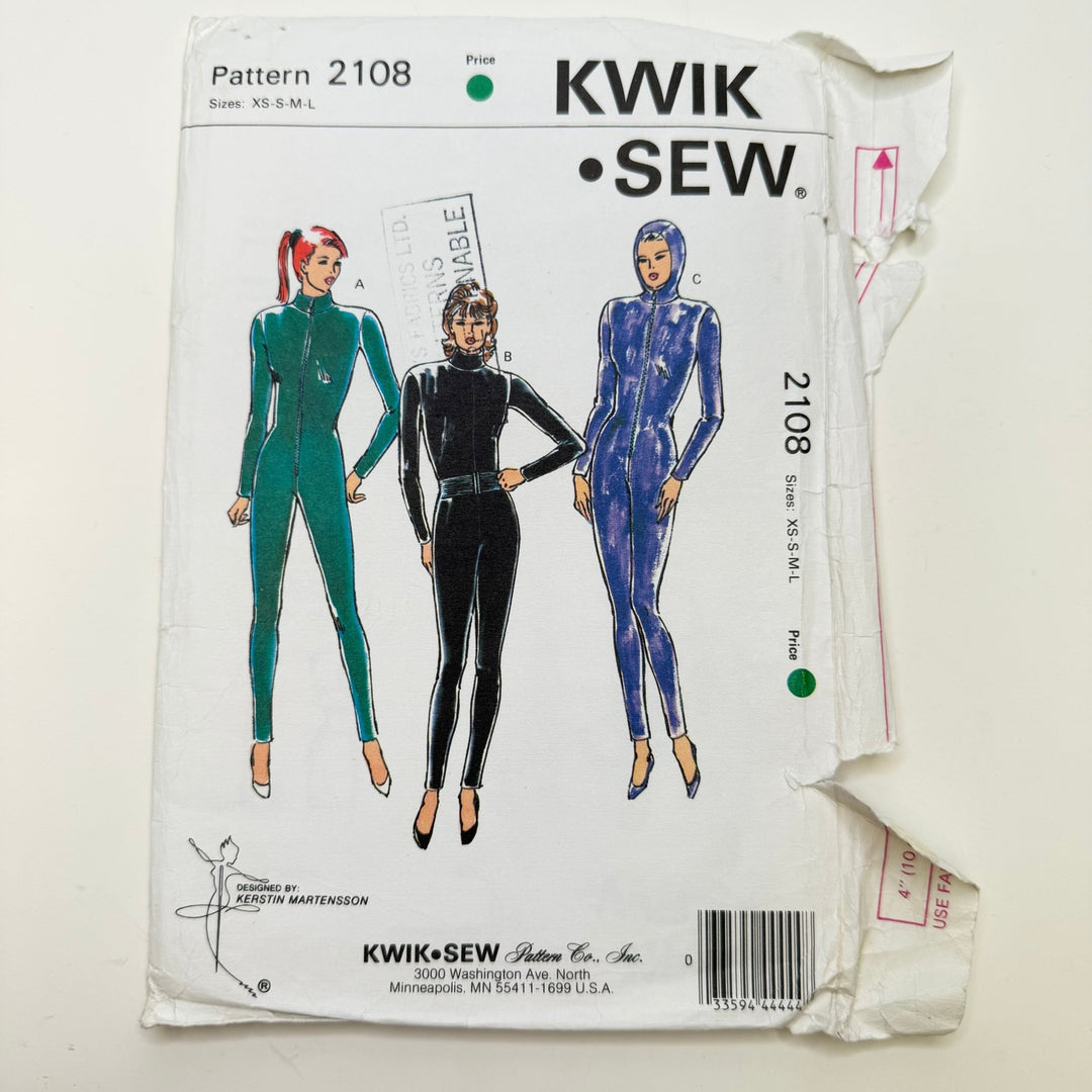 Sewing Pattern - Womenswear - Kwik Sew 2108 - True Deadstock supplies Fabric by private - Sustainable Textile | FABCYCLE