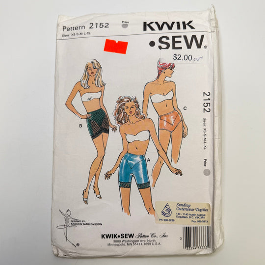 Sewing Pattern - Womenswear - Kwik Sew 2152 - True Deadstock supplies Fabric by private - Sustainable Textile | FABCYCLE