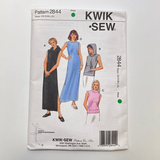 Sewing Pattern - Womenswear - Kwik Sew 2844 - True Deadstock supplies Fabric by private - Sustainable Textile | FABCYCLE