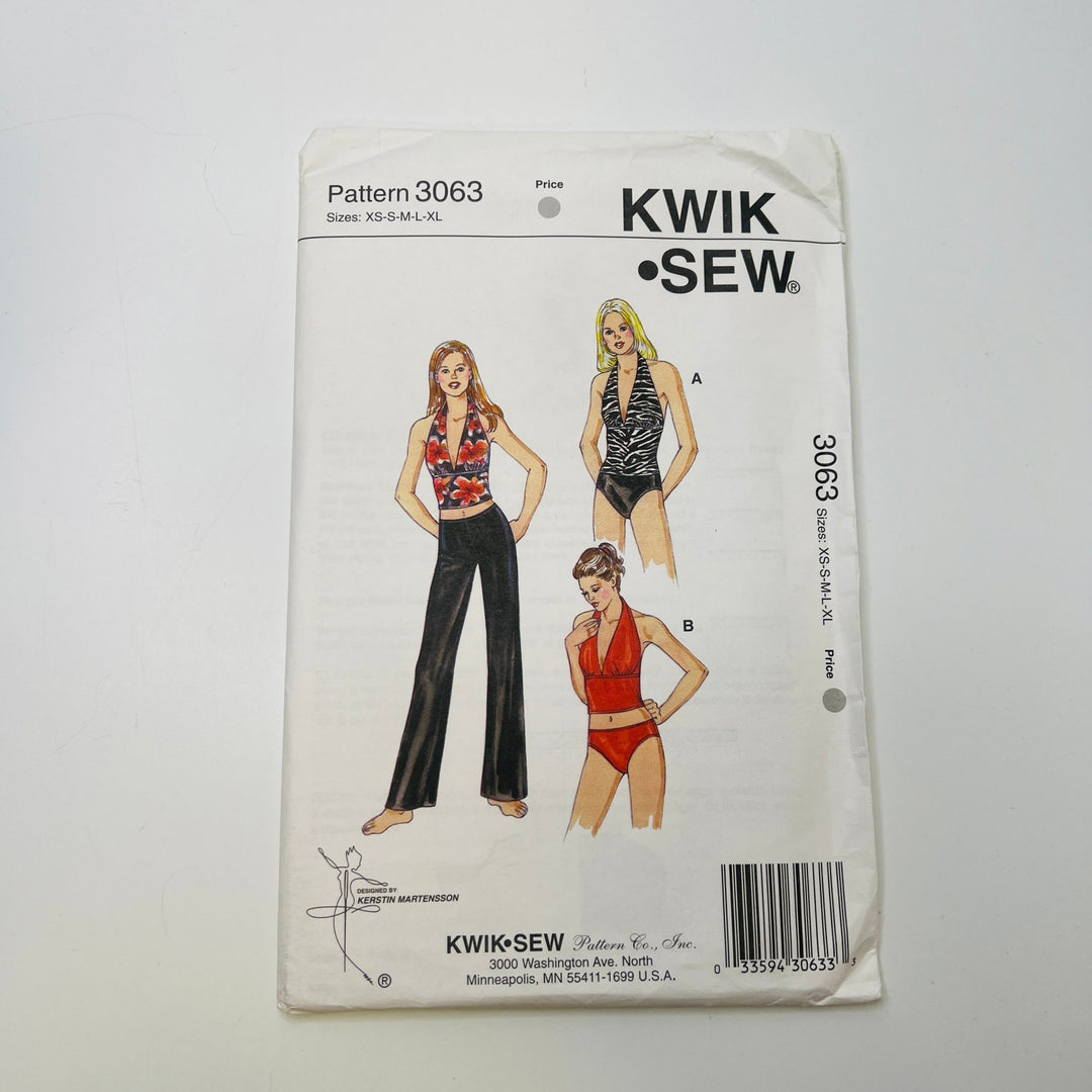 Sewing Pattern - Womenswear - Kwik Sew 3063 - True Deadstock supplies Fabric by private - Sustainable Textile | FABCYCLE